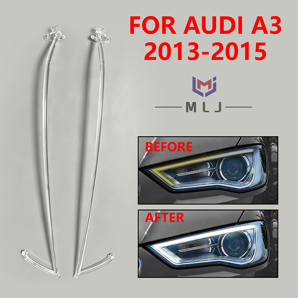 Running Headlamp - ไฟวงแหวนแอลอีดีแบบสว่างพิเศษสำหรับออดี้ เอ3 ปี 2013-2015 พร้อมไฟเดย์ไลท์แบบอะคริลิค สำหรับเปลี่ยนหลอดไฟหน้า