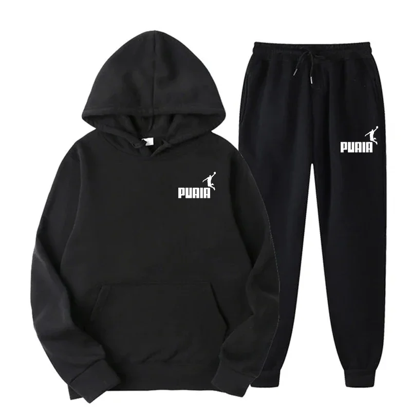 Joggers Pants - ชุดกีฬาแบบใหม่สำหรับทุกเพศ ประกอบด้วยเสื้อฮู้ดดี้และกางเกงจ็อกเกอร์ เหมาะสำหรับกีฬาบาสเกตบอลกลางแจ้งในฤดูใบไม้ร่วงและฤดูหนาว