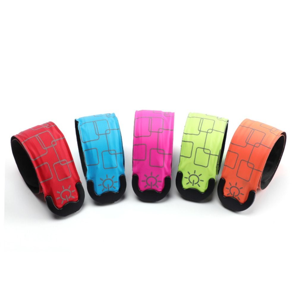 Running Visibility Gear - ปลอกแขนวิ่งกลางคืนแบบใช้แบตเตอรี่ 5 สี ชาร์จไฟผ่าน USB สะท้อนแสง