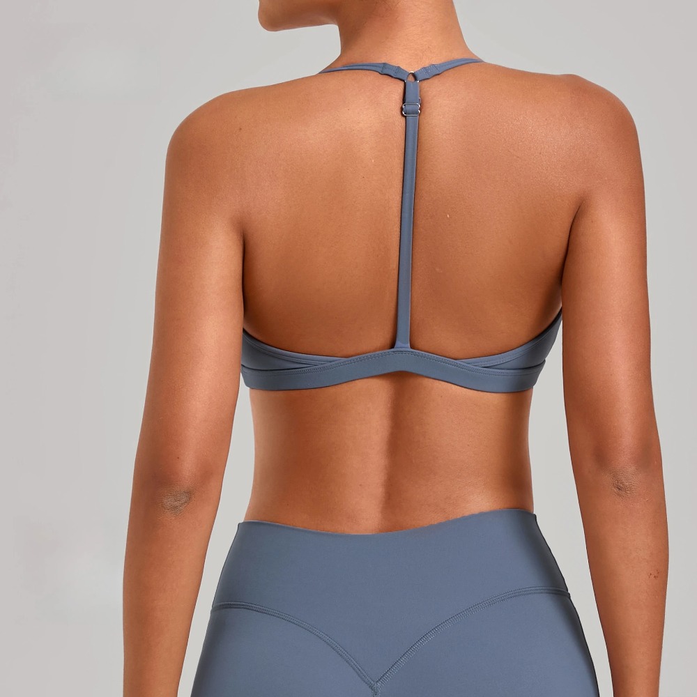 Running Belt - เสื้อชั้นในออกกำลังกายแบบปรับได้สำหรับเล่นโยคะ ออกกำลังกาย วิ่ง และเล่นกีฬาอื่นๆ ดีไซน์เว้าหลัง สำหรับผู้หญิง
