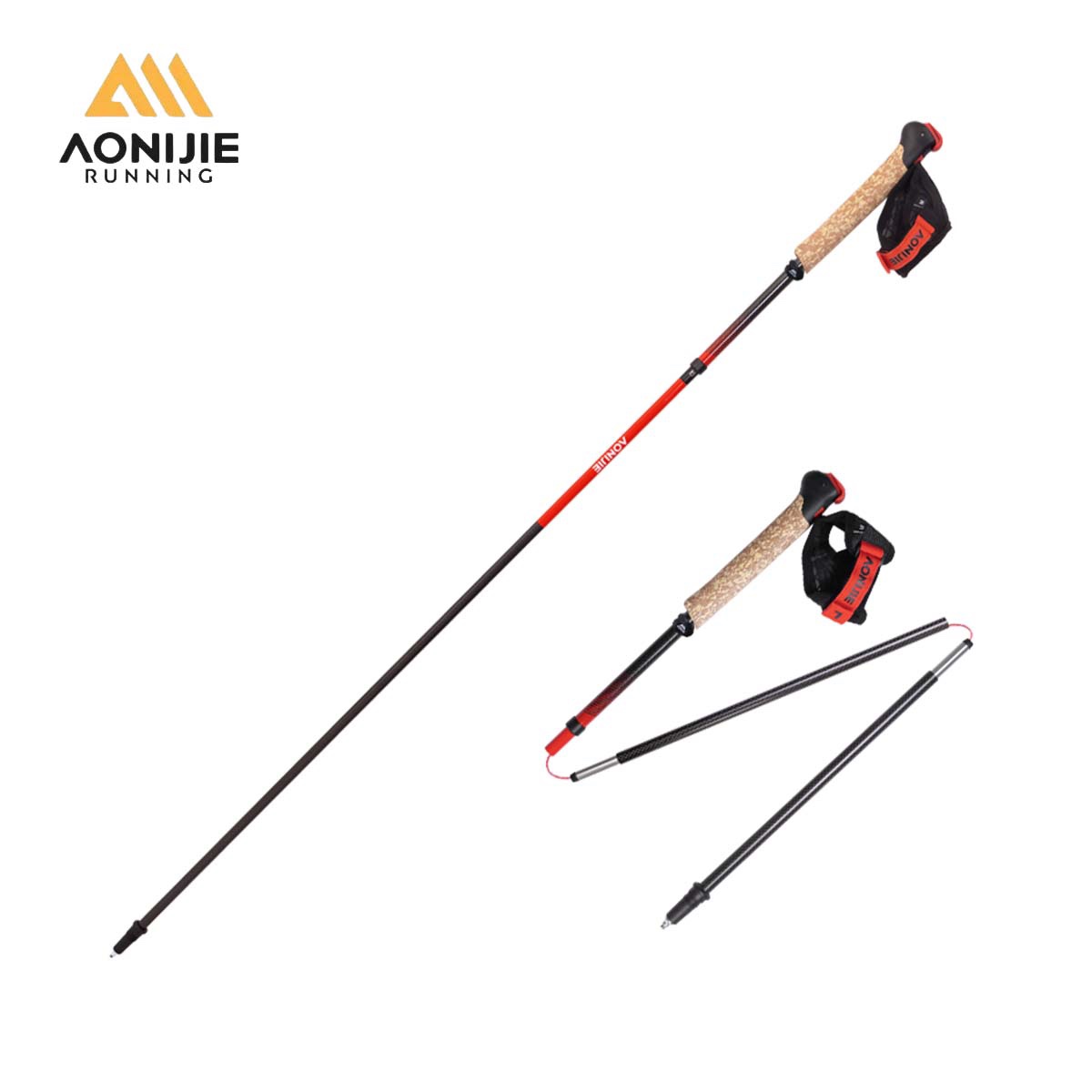 Trekking Pole Carbon - ไม้เท้าเดินป่าพับได้ AONIJIE E4212 E4218 2 ชิ้น