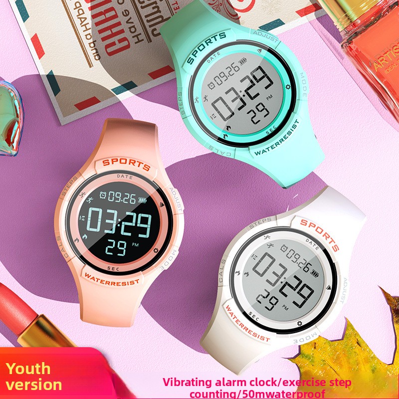 Running Watch - นาฬิกา LED กันน้ำซิลิโคนรุ่นใหม่ปี 2026 สำหรับนักเรียน ว่ายน้ำ