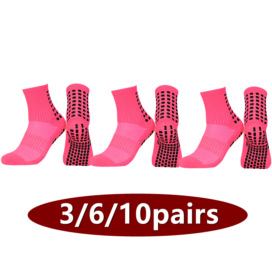 Sports Socks - 3/6/10 คู่ ถุงเท้ากันลื่นสำหรับผู้ชายและผู้หญิง ถุงเท้าออกกำลังกาย ถุงเท้าเดินป่า ถุงเท้าเทนนิส