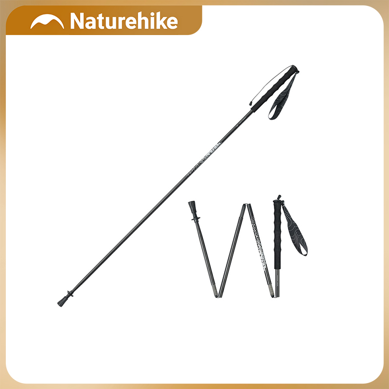 Trekking Pole Carbon - Naturehike Yingfeng EXT ไม้เท้าเดินป่าแบบพับได้ น้ำหนักเบาพิเศษ ทำจากคาร์บอนไฟเบอร์