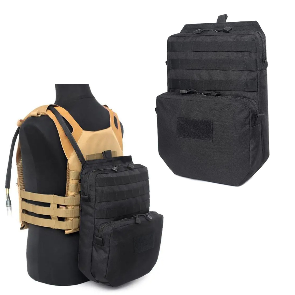 Hydration Vest - กระเป๋าเป้สะพายหลังสำหรับออกแคมป์กลางแจ้งกระเป๋าเป้สะพายหลังให้ความชุ่มชื้นอุปกรณ์การล่าเสื้อกั๊กอุปกรณ์เสริม EDC กระเป๋าไนลอนเดินป่าเดินทางเอาตัวรอด