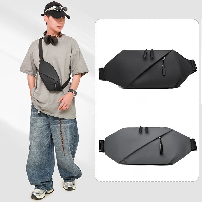 Running Belt - กระเป๋าคาดเอวสำหรับผู้ชายแบบมินิมอลสำหรับกีฬากลางแจ้ง วิ่งจ๊อกกิ้ง กันน้ำ ทันสมัย สะพายข้างหรือคาดเอวได้