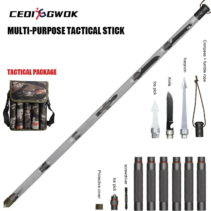 Trekking Pole Carbon - CEOI GWOK ไม้เท้าเดินป่า ไม้เท้าอเนกประสงค์แบบปรับได้ ทุกความต้องการกลางแจ้งของคุณ ไม้เท้าเดินป่าอลูมิเนียมอัลลอยด์ที่ทนทาน