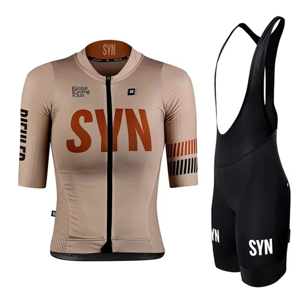 Race Bib - ชุดปั่นจักรยานทีมซัมเมอร์ SYN สำหรับผู้หญิง เสื้อเจอร์ซีย์แขนสั้น SYNDICATE และกางเกงขาสั้นแบบมีสายรัด