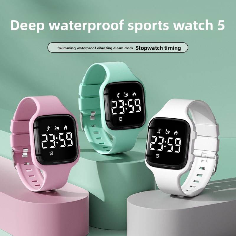 Running Watch - นาฬิกาวัดก้าวสำหรับผู้หญิงรุ่นใหม่ปี 2026 สำหรับวิ่งกลางคืนและออกกำลังกาย กันน้ำ 30 เมตร