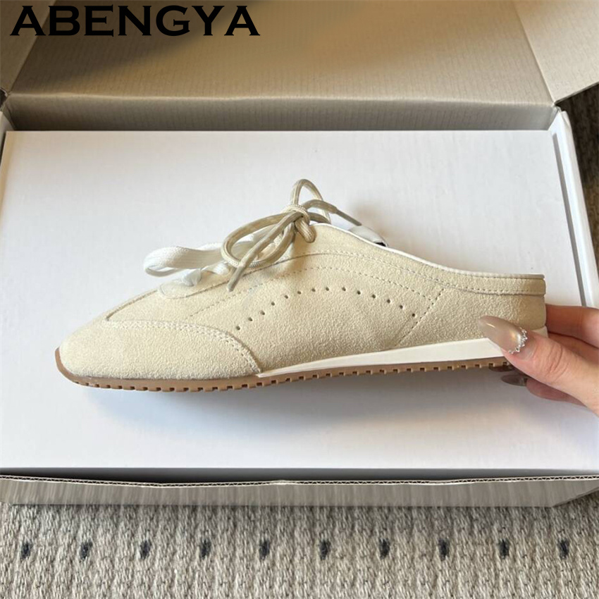 รองเท้าสลิปเปอร์แบบผูกเชือกสำห - Running Shoes Women บทวิจารณ์และราคา