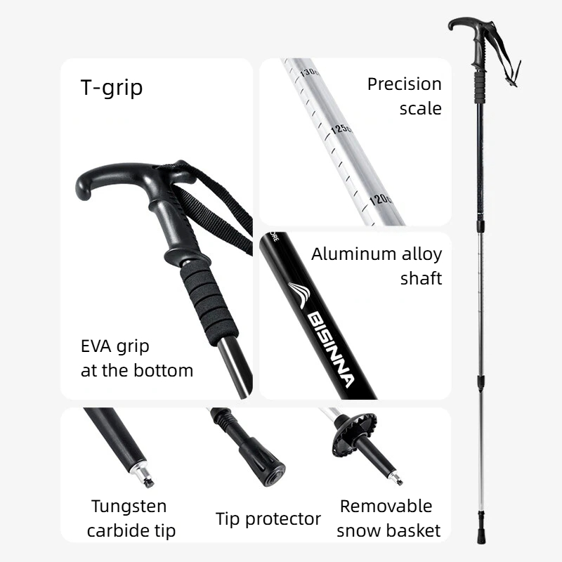 BISINNA ไม้เท้าแบบมีด้ามจับรูป - Trekking Pole Carbon บทวิจารณ์และราคา