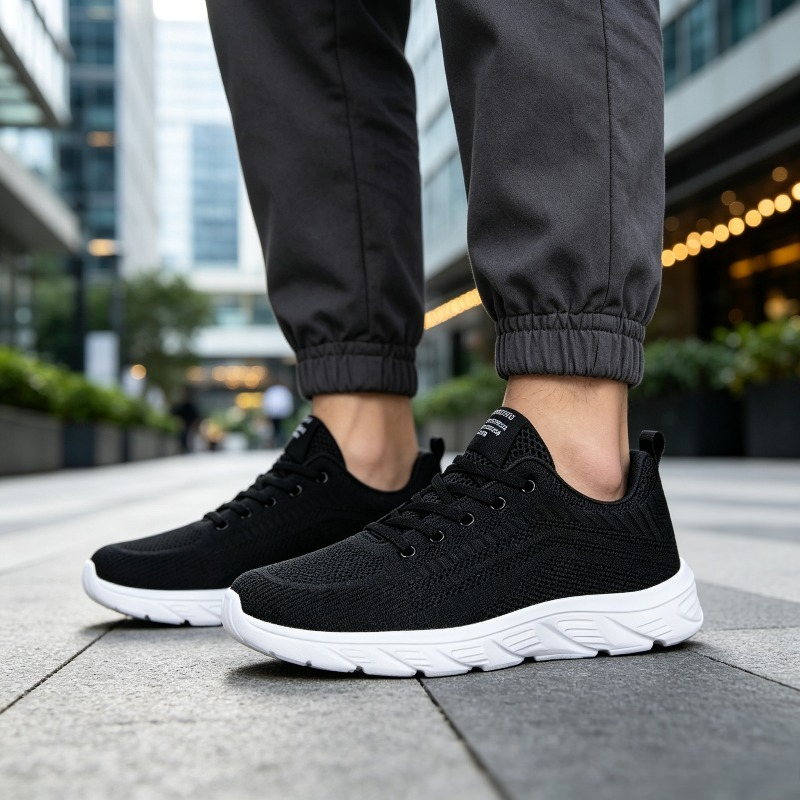 รองเท้าผ้าใบถักสำหรับผู้ชาย ระ - Running Shoes Men บทวิจารณ์และราคา