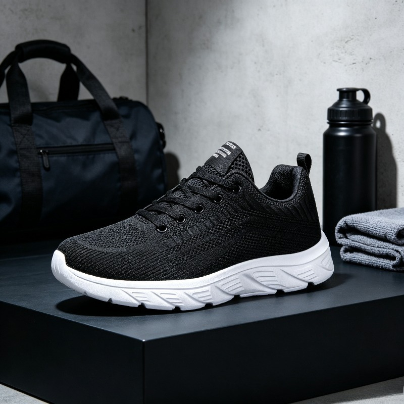 รองเท้าผ้าใบถักสำหรับผู้ชาย ระ - Running Shoes Men บทวิจารณ์และราคา